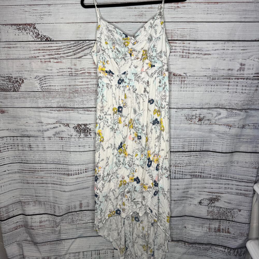 Torrid Floral High Low Maxi Dress 1X Adjustable Strap Cottagecore Boho